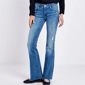 Mother weekender fray jeans